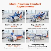 Pat-electric-premium-de-spital-cu-5-funcții-poziție-Trendelenburg-250-kg
