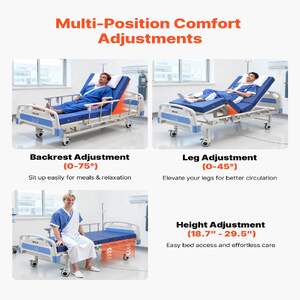Pat-profesional-electric-pentru-spital-3-funcții-cu-saltea-250-kg