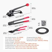 Kit-profesional-de-legare-cu-bandă-de-oțel-183-m-300-de-cleme-și-unelte