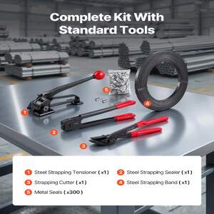 Kit-profesional-de-legare-cu-bandă-de-oțel-183-m-300-de-cleme-și-unelte