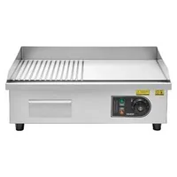 Grătar-electric-profesional-3200-W-Placă-combinată-Netedă-și-striată