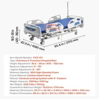 Pat-electric-premium-de-spital-cu-5-funcții-poziție-Trendelenburg-și-blocare-centralizată-250-kg