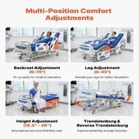 Pat-electric-premium-de-spital-cu-5-funcții-poziție-Trendelenburg-și-blocare-centralizată-250-kg
