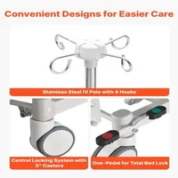 Pat-electric-premium-de-spital-cu-5-funcții-poziție-Trendelenburg-și-blocare-centralizată-250-kg