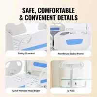 Pat-electric-profesional-de-spital-pentru-terapie-intensivă-ICU-cu-5-funcții-250-kg-poziție-Trendelenburg