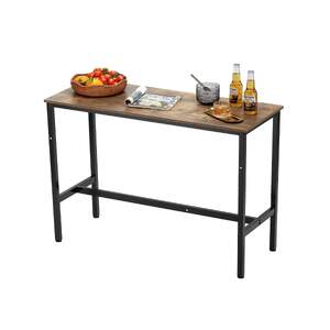 Masă-de-bar-industrială-100-cm-blat-înalt-pentru-bucătărie-și-cocktailuri-maro-rustic
