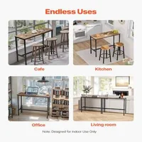Masă-de-bar-industrială-100-cm-blat-înalt-pentru-bucătărie-și-cocktailuri-maro-rustic