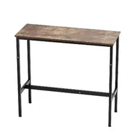 Masă-de-bar-industrială-100-cm-blat-înalt-pentru-bucătărie-și-cocktailuri-maro-rustic