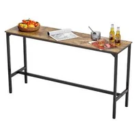 Masă-înaltă-de-bar-140-cm-design-alungit-pentru-bucătărie-și-sufragerie-maro-rustic