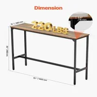 Masă-înaltă-de-bar-140-cm-design-alungit-pentru-bucătărie-și-sufragerie-maro-rustic