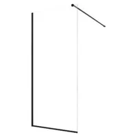 Paravan-de-duș-fix-din-sticlă-86-x-187-cm-sticlă-securizată-8-mm-negru-mat