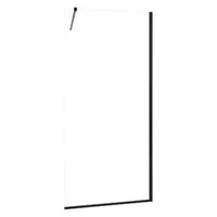 Paravan-de-duș-fix-din-sticlă-86-x-187-cm-sticlă-securizată-8-mm-negru-mat
