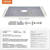 Set-profesional-pentru-zona-de-duș-Bază-122x152-cm-cu-flanșă-centrală-din-PVC