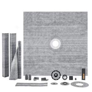 Set-extra-mare-pentru-spațiu-de-duș-183x183-cm-cu-flanșă-PVC-și-grătar-din-oțel