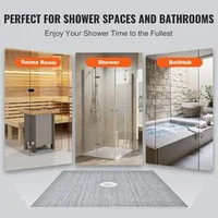 Set-extra-mare-pentru-spațiu-de-duș-183x183-cm-cu-flanșă-PVC-și-grătar-din-oțel