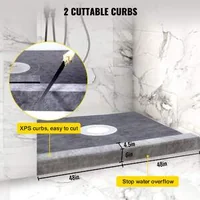 Set-de-hidroizolație-pentru-duș-bază-122x122-cm-cu-sifon-central-din-PVC