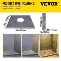 Set-de-hidroizolație-pentru-duș-bază-122x122-cm-cu-sifon-central-din-PVC