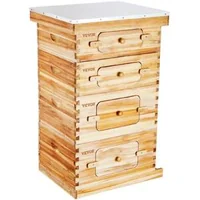 Set-pentru-stup-de-albine-cu-40-de-rame-lemn-de-cedru-cu-ceară-de-albine-2-corpuri-adânci-2-corpuri-medii-pentru-albine