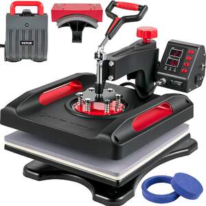 Presă-termică-profesională-5-în-1-38-x-38-cm-roșie-pentru-tricouri-căni-și-șepci