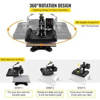 Presă-termică-roșie-5-în-1-30-x-38-cm-pentru-tricouri-căni-șepci-și-farfurii