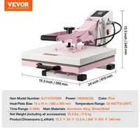 Presă-termică-roz-38-x-38-cm-cu-tavă-culisantă-pentru-tricouri-și-textile