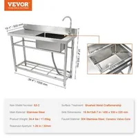 Chiuvetă-de-sine-stătătoare-din-oțel-inoxidabil-100-x-50-cm-cu-blat-de-lucru