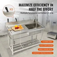 Chiuvetă-de-sine-stătătoare-din-oțel-inoxidabil-100-x-50-cm-cu-blat-de-lucru