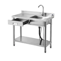 Chiuvetă-de-sine-stătătoare-din-oțel-inoxidabil-1000x500-mm-cu-sertar