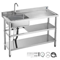 Chiuvetă-de-sine-stătătoare-din-oțel-inoxidabil-1200x500-mm-cu-raft-dublu