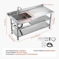 Chiuvetă-de-sine-stătătoare-din-oțel-inoxidabil-1200x500-mm-cu-raft-dublu