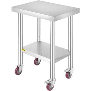 Masă-de-lucru-mobilă-61-x-45-cm-oțel-inoxidabil-cu-roți