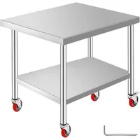 Masă-de-lucru-din-oțel-inoxidabil-76x91-5-cm-mobilă-cu-2-niveluri
