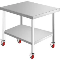 Masă-de-lucru-din-oțel-inoxidabil-76x91-5-cm-mobilă-cu-2-niveluri
