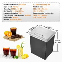 Cuvă-încorporabilă-pentru-gheață-din-oțel-inoxidabil-35-5-x-30-5-cm-cu-capac