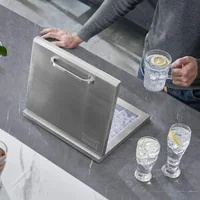 Cuvă-încorporabilă-pentru-gheață-din-oțel-inoxidabil-35-5-x-30-5-cm-cu-capac