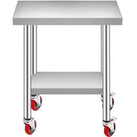 Masă-de-lucru-mobilă-76-x-45-cm-oțel-inoxidabil-cu-roți