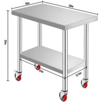 Masă-de-lucru-mobilă-76-x-45-cm-oțel-inoxidabil-cu-roți