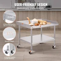 Masă-de-lucru-din-oțel-inoxidabil-76x91-5-cm-mobilă-cu-raft-reglabil