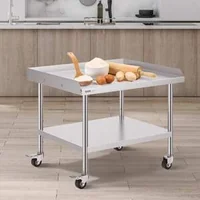 Masă-de-lucru-din-oțel-inoxidabil-76x91-5-cm-mobilă-cu-raft-reglabil