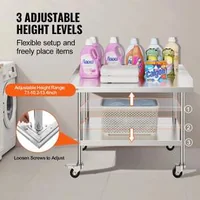 Masă-de-lucru-din-oțel-inoxidabil-76x91-5-cm-mobilă-cu-raft-reglabil