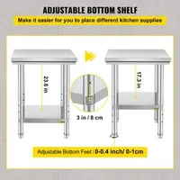 Masă-de-lucru-pătrată-60x60-cm-oțel-inoxidabil-pentru-uz-profesional