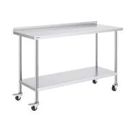 Masă-de-lucru-mobilă-61x152-cm-oțel-inoxidabil-cu-roți