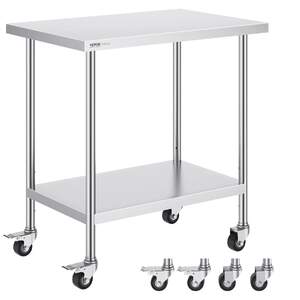 Masă-de-lucru-mobilă-91-5-x-61-cm-din-oțel-inoxidabil-cu-roți