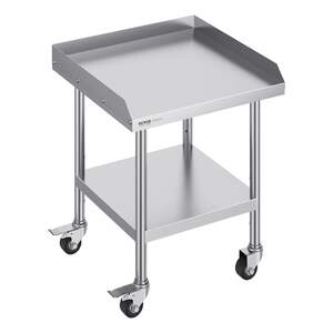 Masă-de-lucru-mobilă-pătrată-61x61-cm-oțel-inoxidabil-cu-roți