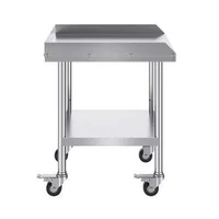 Masă-de-lucru-mobilă-pătrată-61x61-cm-oțel-inoxidabil-cu-roți
