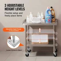 Masă-de-lucru-mobilă-61-x-71-cm-oțel-inoxidabil-cu-roți