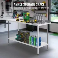 Masă-de-lucru-profesională-152x61-cm-oțel-inoxidabil-pentru-pregătirea-alimentelor
