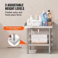 Masă-de-lucru-pătrată-61x61-cm-oțel-inoxidabil-pentru-utilizare-profesională