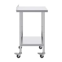 Masă-de-lucru-mobilă-pătrată-61x61-cm-oțel-inoxidabil-cu-roți