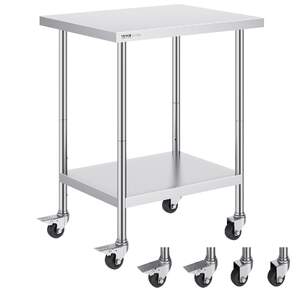 Masă-de-lucru-mobilă-76-x-61-cm-inox-cu-roți
